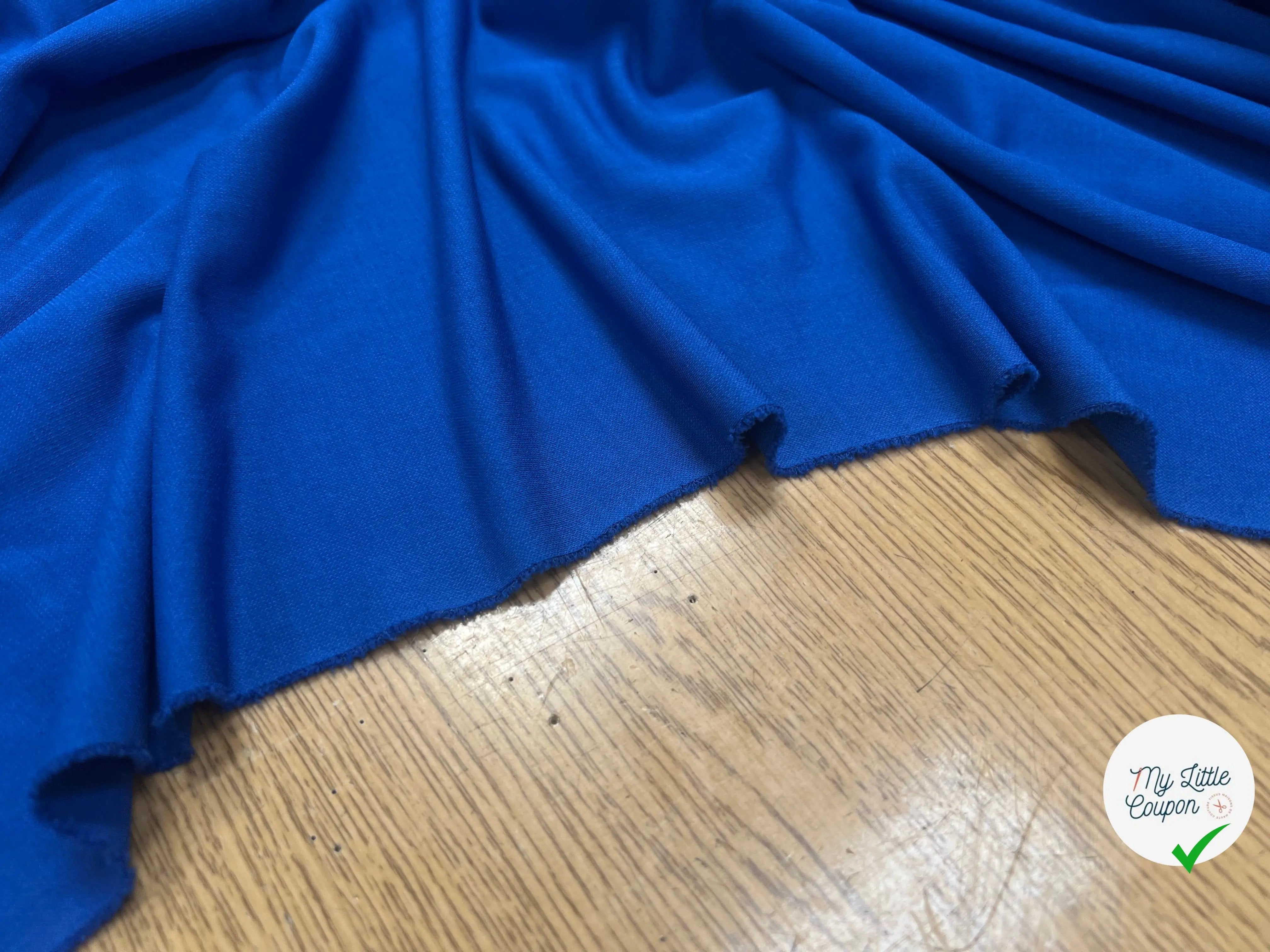 JEREY CREPÉ VISCOSE FROIDE 8% ELASTHANNE BLEU FRANCE - My Little Coupon