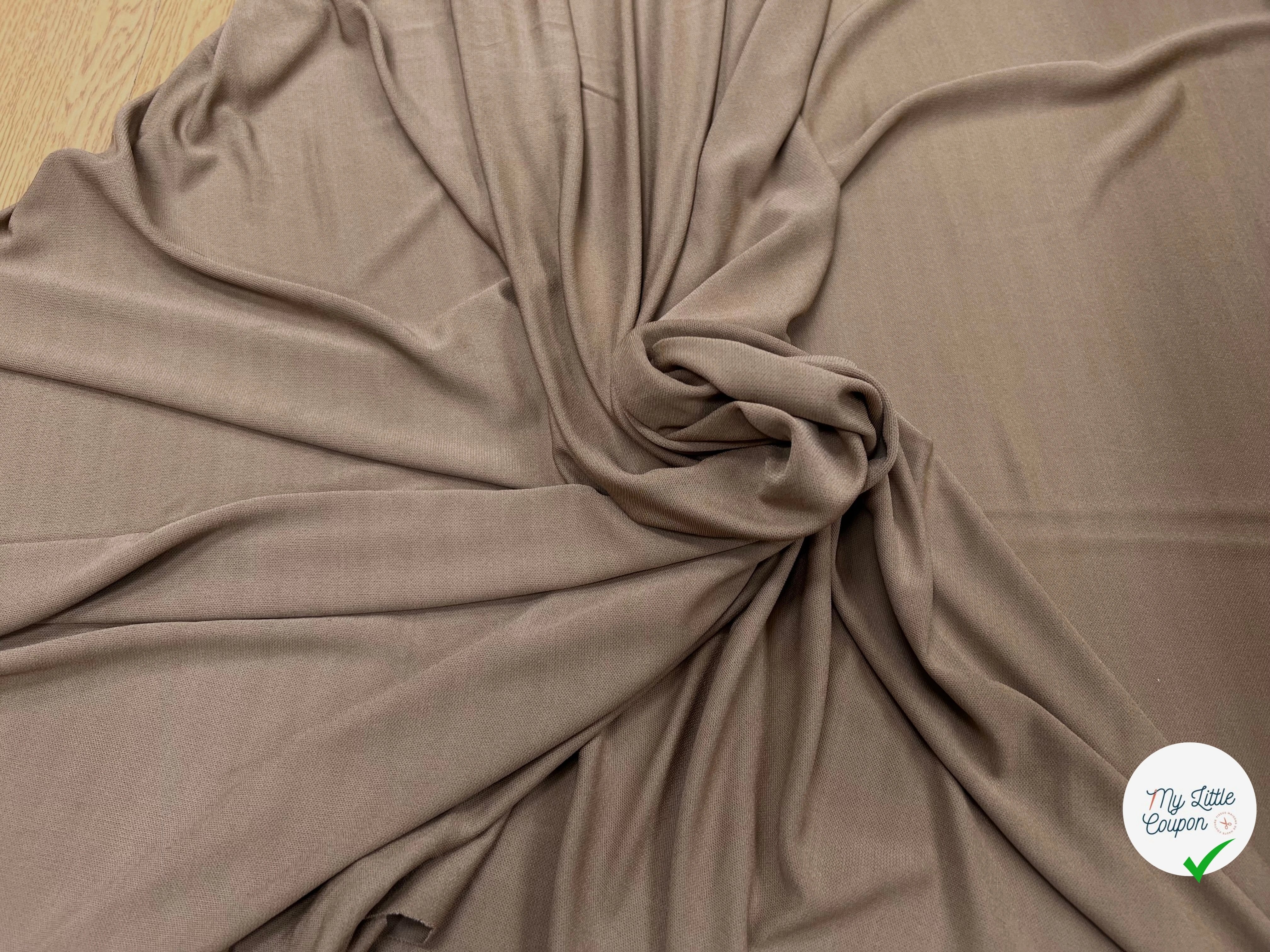 JERSEY ASPECT CRÊPE VISCOSE FROIDE 8% EA CAMEL - My Little Coupon