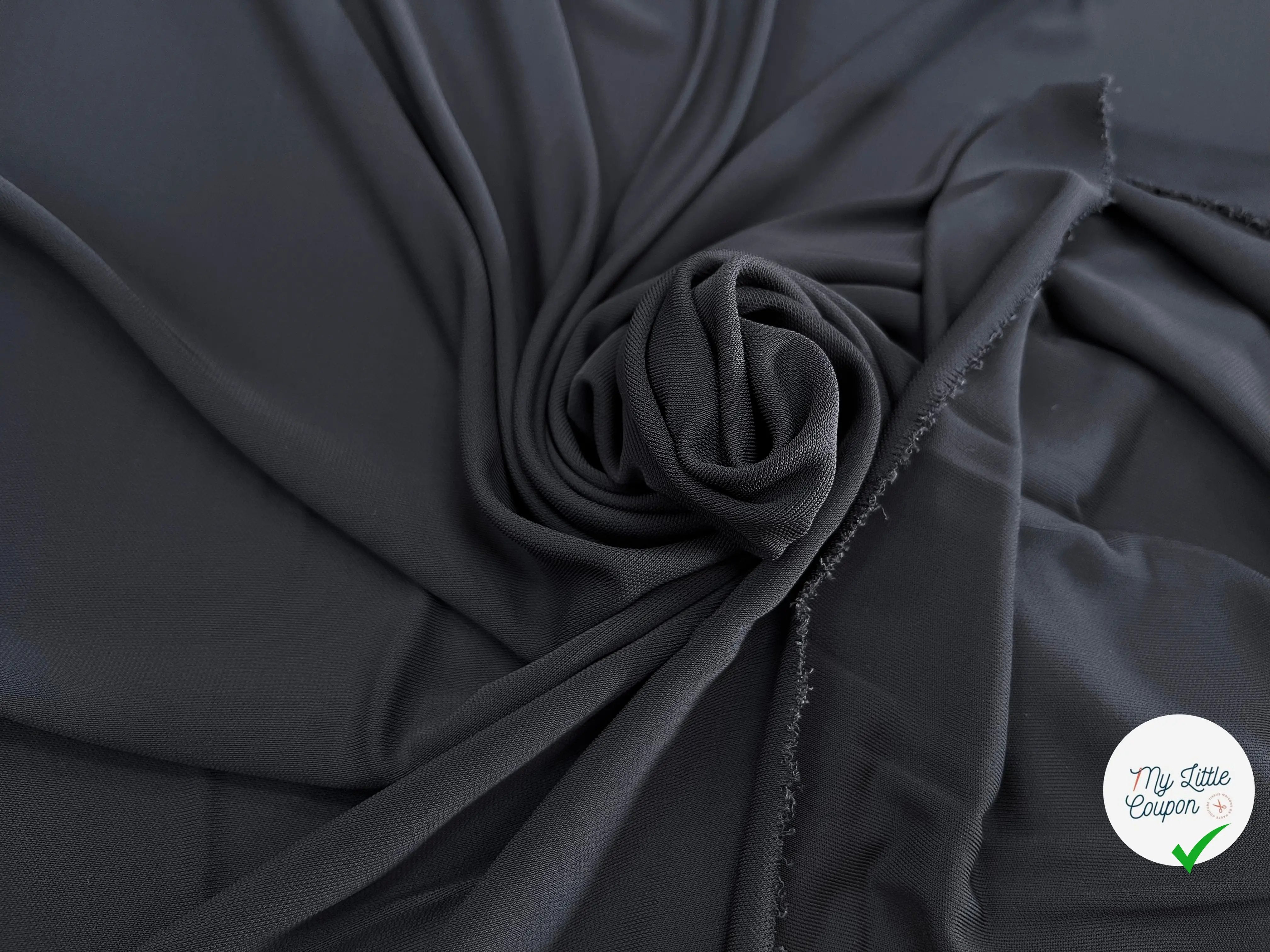JERSEY ASPECT CRÊPE VISCOSE FROIDE 8% EA OCÉAN BLUE - My Little Coupon