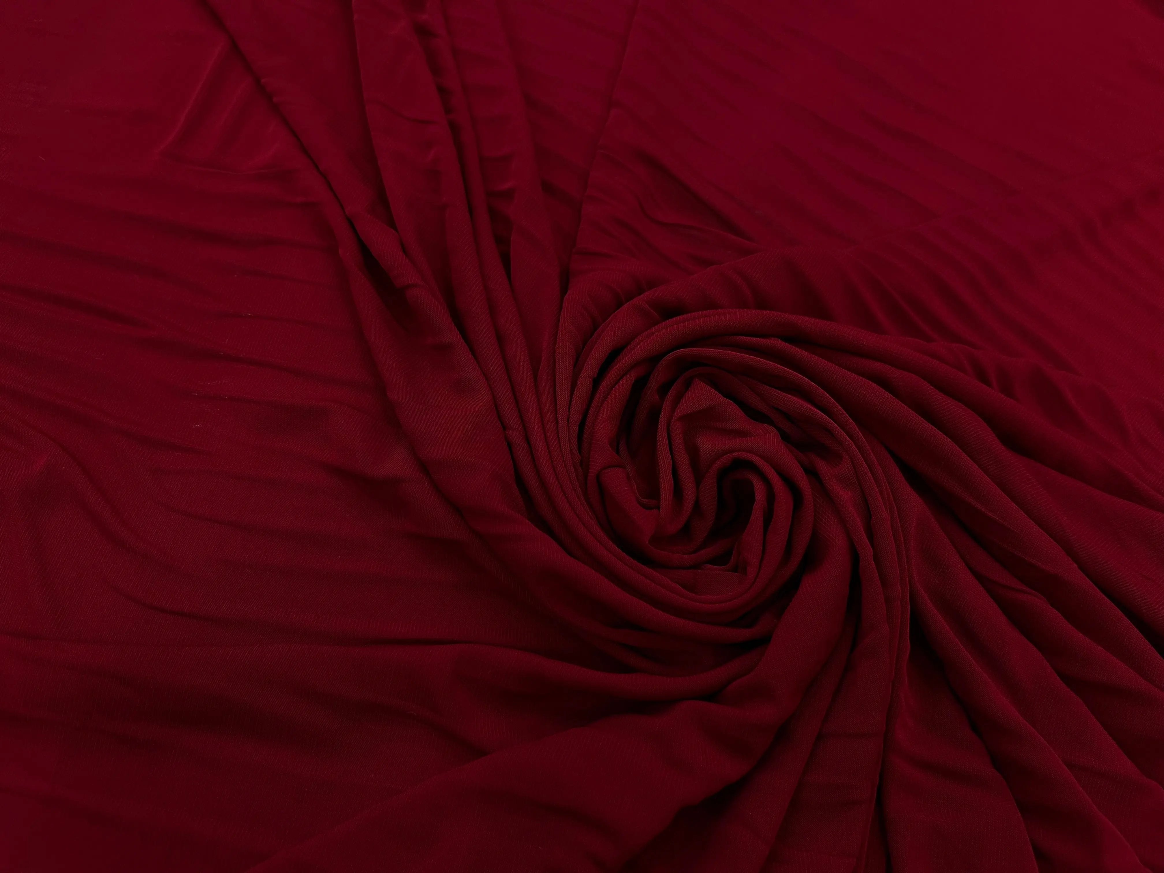 JERSEY ASPECT CRÊPE VISCOSE FROIDE 8% EA ROUGE RUBY - My Little Coupon