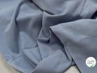 JERSEY COTON 2% ÉLASTHANNE TUBULAIRE 70CM CÔTE 1X1 BLUE BLIZZARD - My Little Coupon
