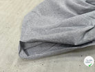 JERSEY COTON 2% ÉLASTHANNE TUBULAIRE 70CM CÔTE 1X1 GRIS CHINÉ CLAIR - My Little Coupon