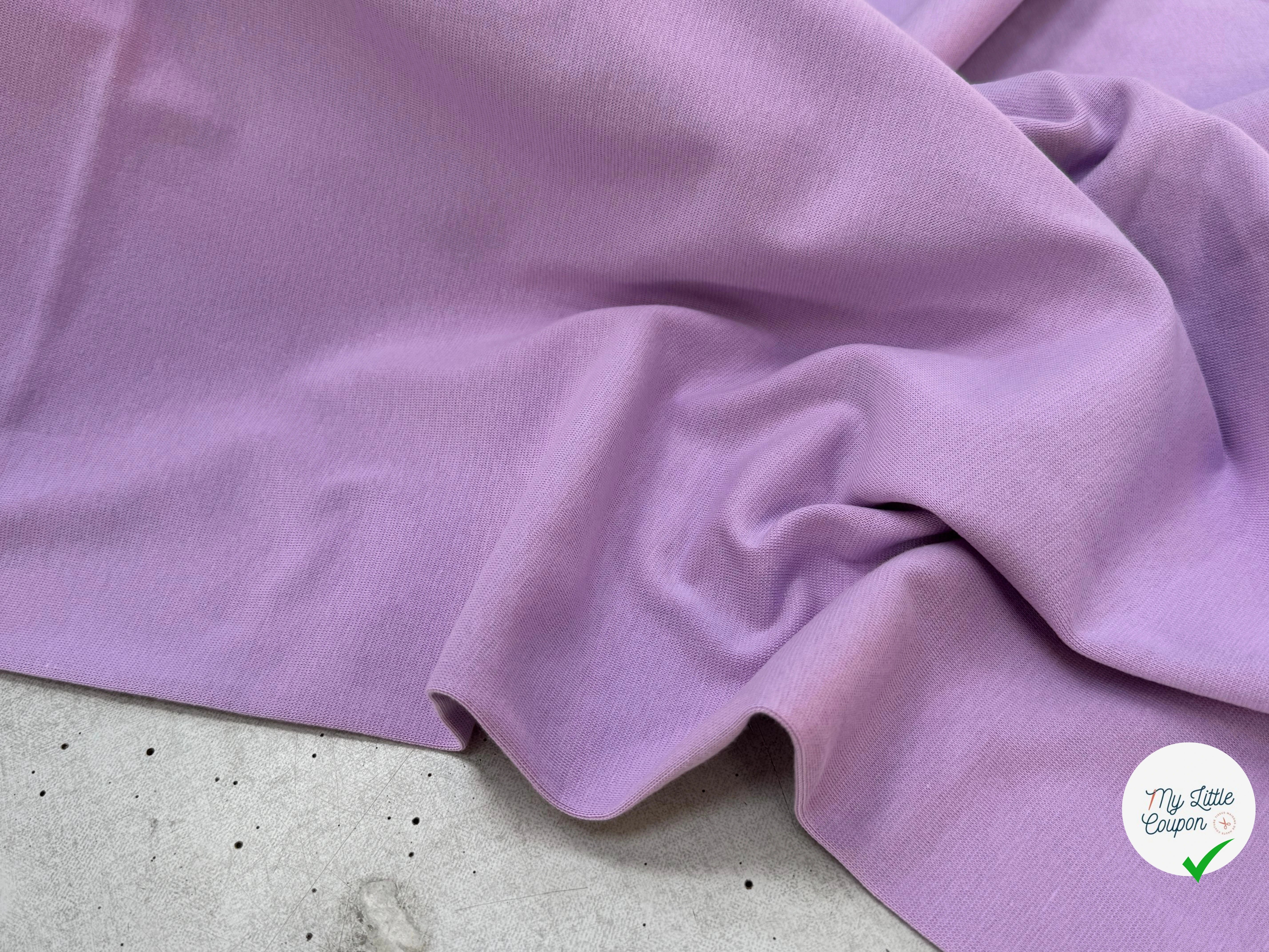 JERSEY COTON 2% ÉLASTHANNE TUBULAIRE 70CM CÔTE 1X1 LUPINE - My Little Coupon