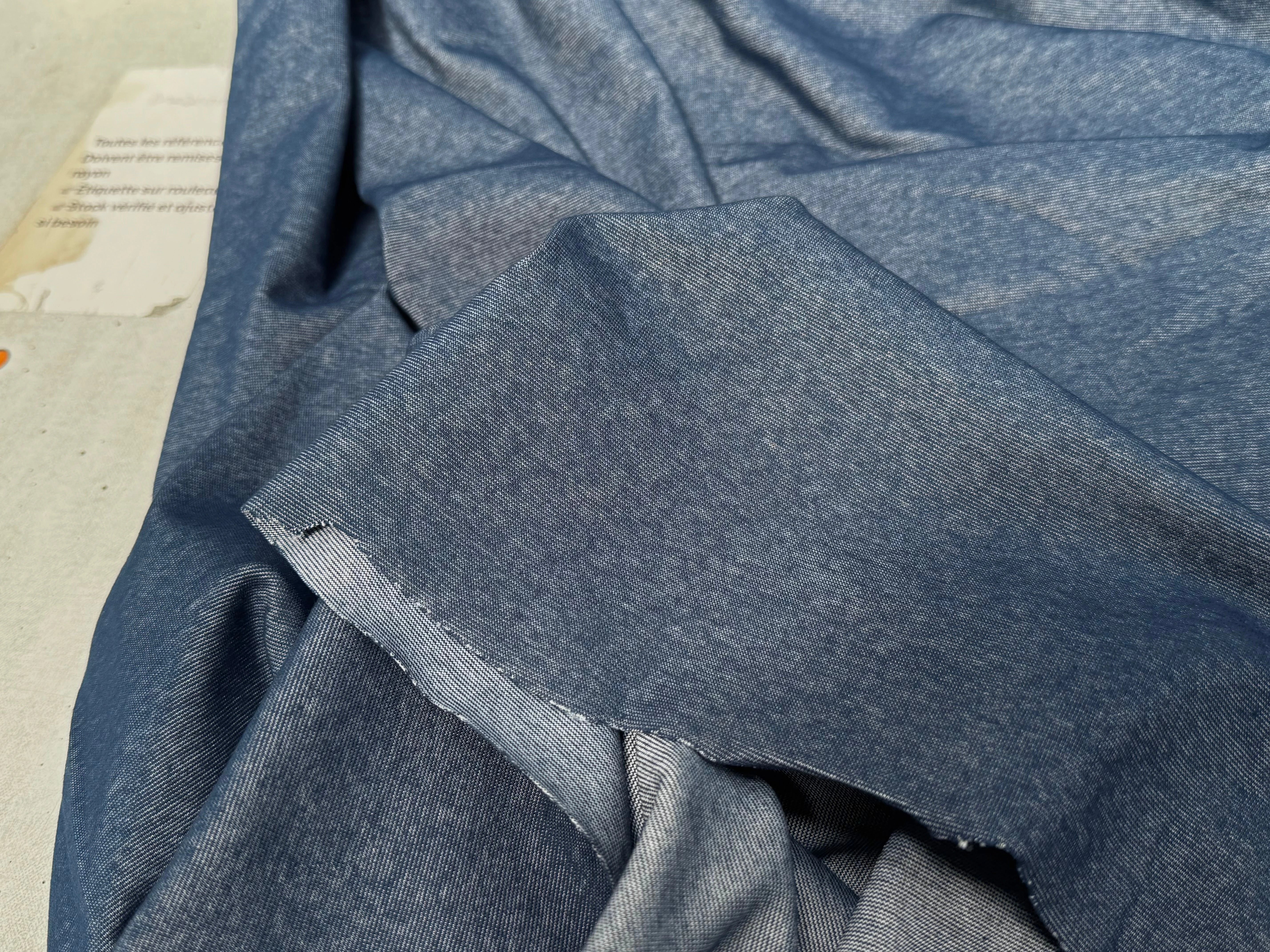 JERSEY COTON 2% ÉLASTHANNE TUBULAIRE 70CM CÔTE 1X1 VICTORY BLUE - My Little Coupon