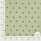 JERSEY COTON 5% ELASTHANNE MOTIFS ABEILLES FOND VERT - My Little Coupon
