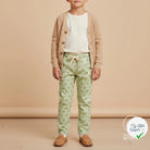 JERSEY COTON 5% ELASTHANNE MOTIFS ABEILLES FOND VERT - My Little Coupon