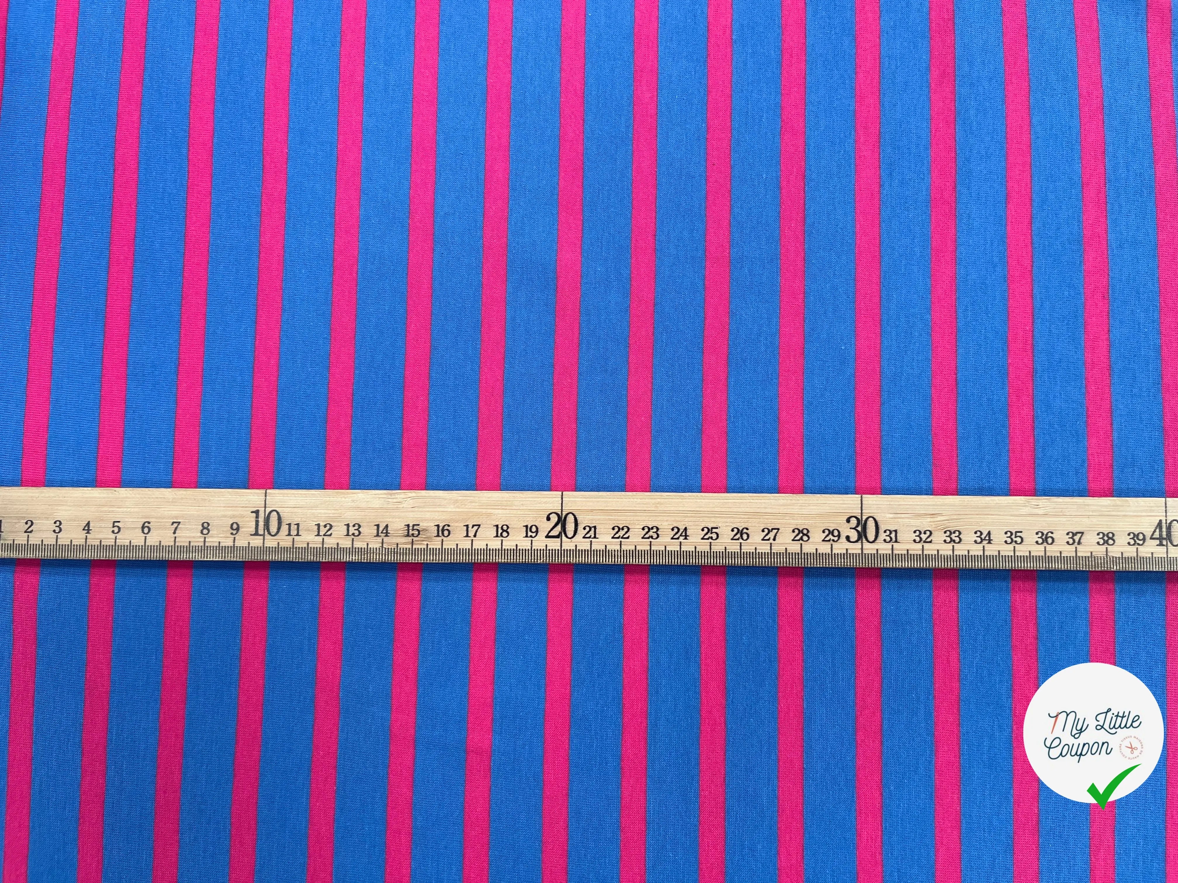 JERSEY COTON MARINIÈRE RIVIERA PIVOINE MADE IN FRANCE - My Little Coupon