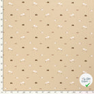 Jersey de coton animaux de la ferme beige