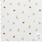 Jersey de coton animaux de la savane blanc cassé