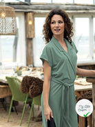 Jersey de coton belle tenue menthe foncée