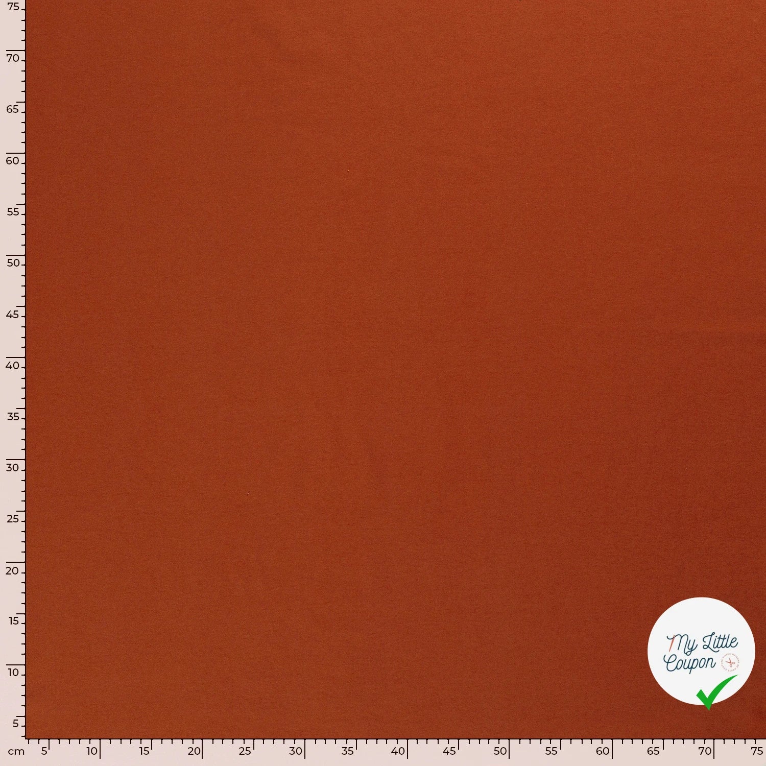 JERSEY DE COTON BELLE TENUE UNICOLORE BRIQUE - My Little Coupon