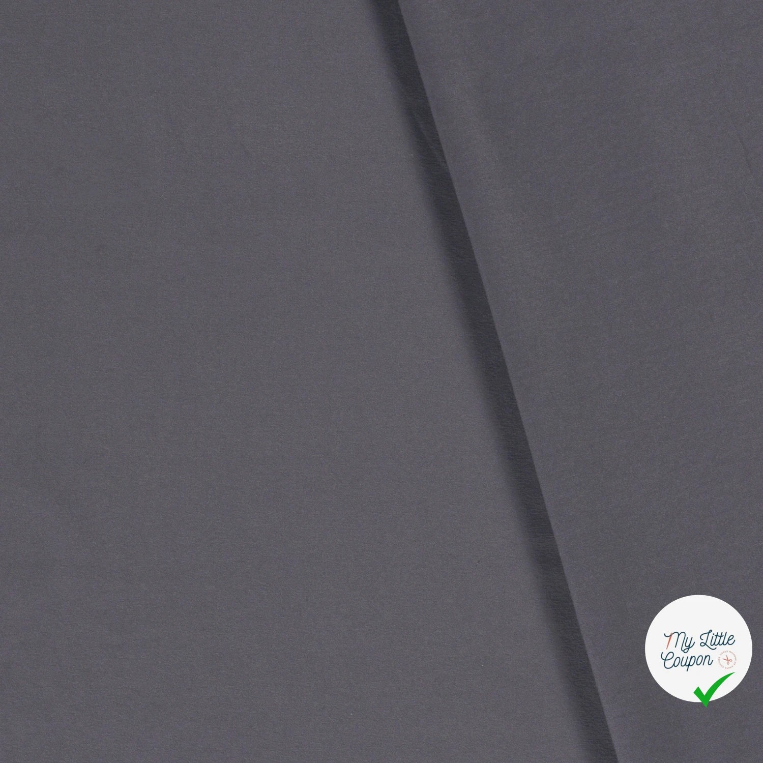 JERSEY DE COTON BELLE TENUE UNICOLORE GRIS FONCÉ - My Little Coupon
