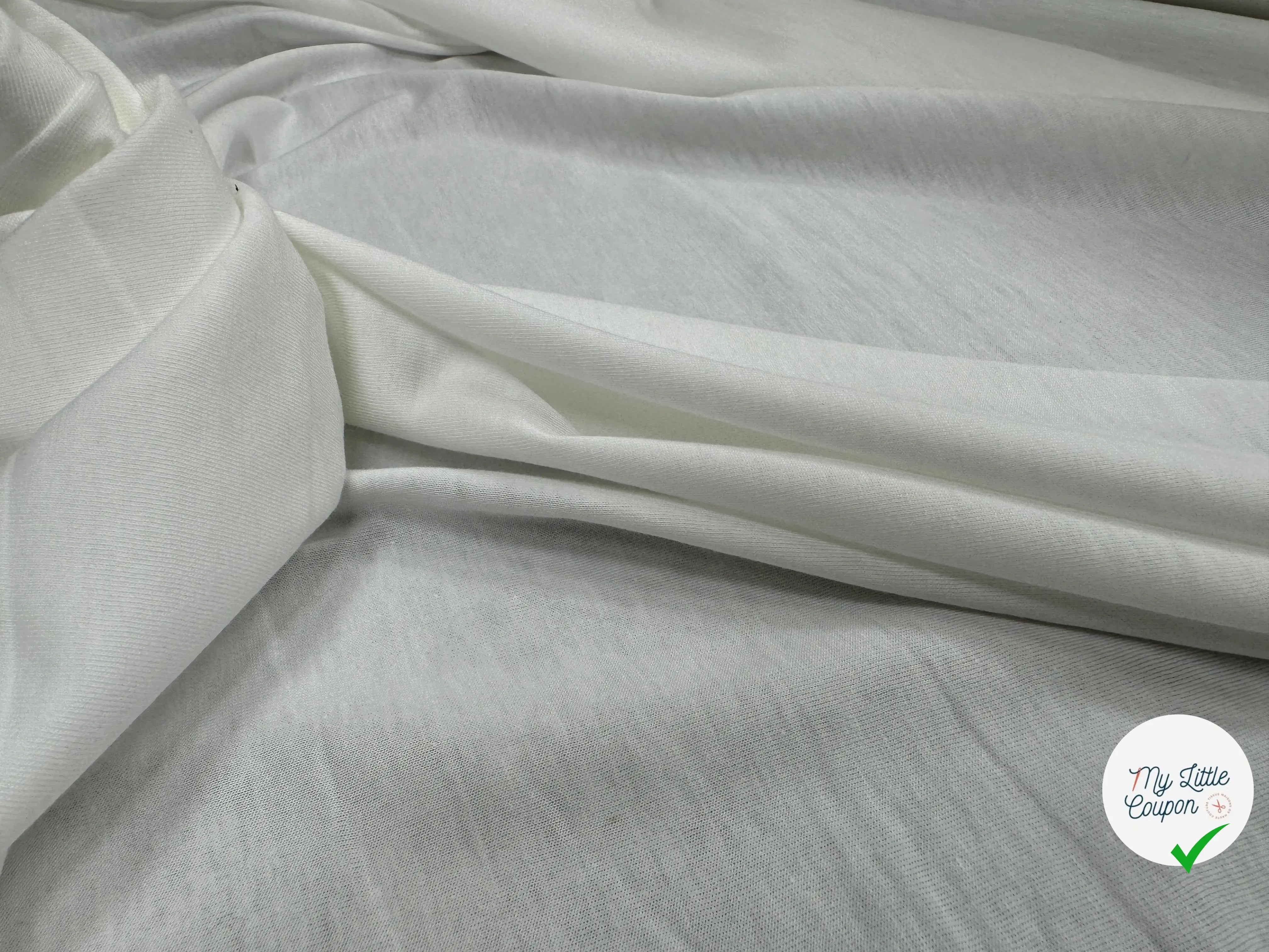 JERSEY DE COTON BLANC 180CM - My Little Coupon
