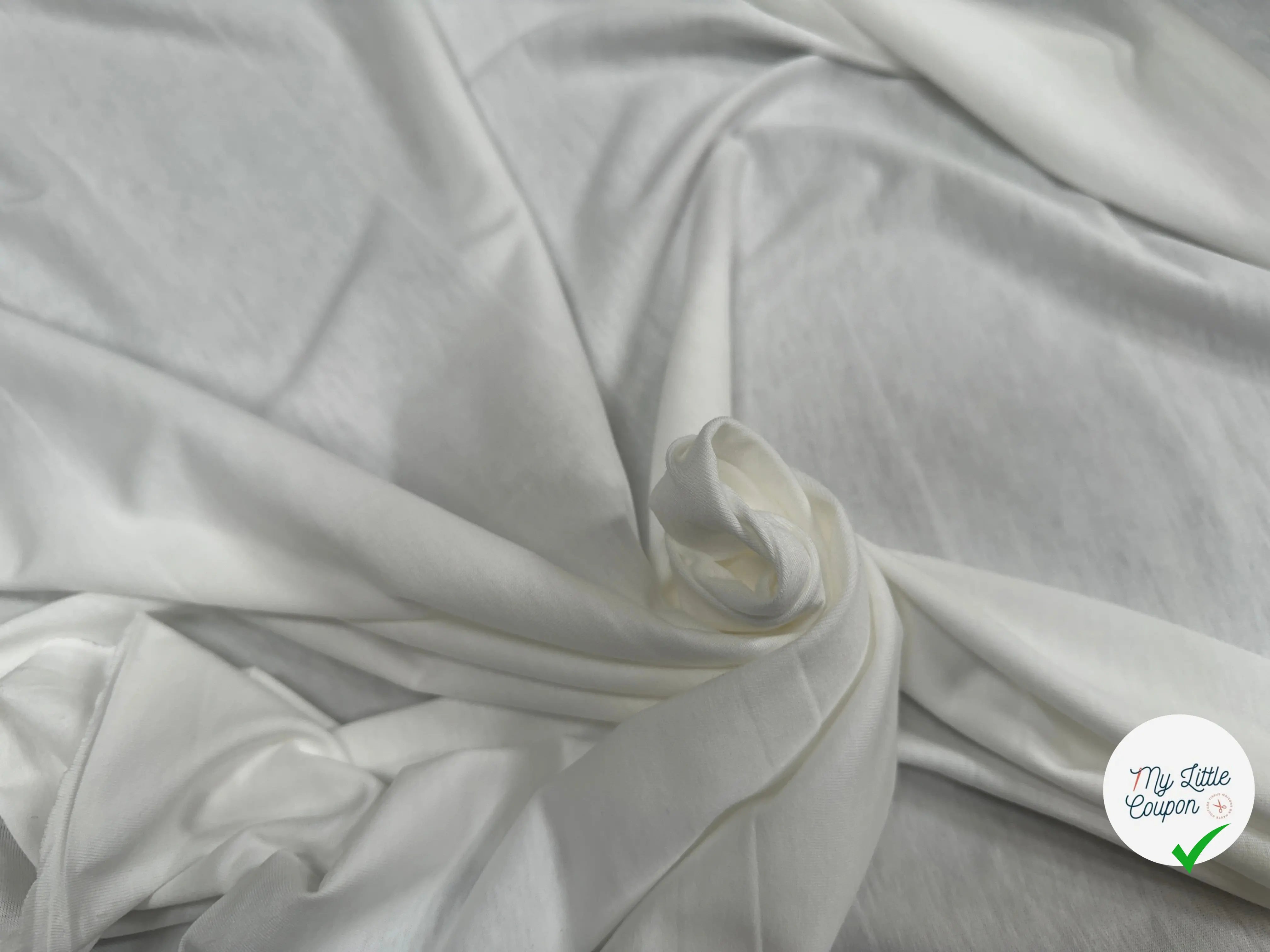 JERSEY DE COTON BLANC 180CM - My Little Coupon