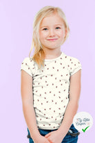 Jersey de coton coccinelles blanc cassé