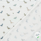 Jersey de coton dinosaures blanc cassé