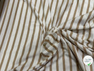 JERSEY DE COTON DOUX STRETCH RAYURES BLANC CASSÉ ET CAFÉ LATTE FABRICATION RÉGION DE TROYES 🇫🇷 - My Little Coupon