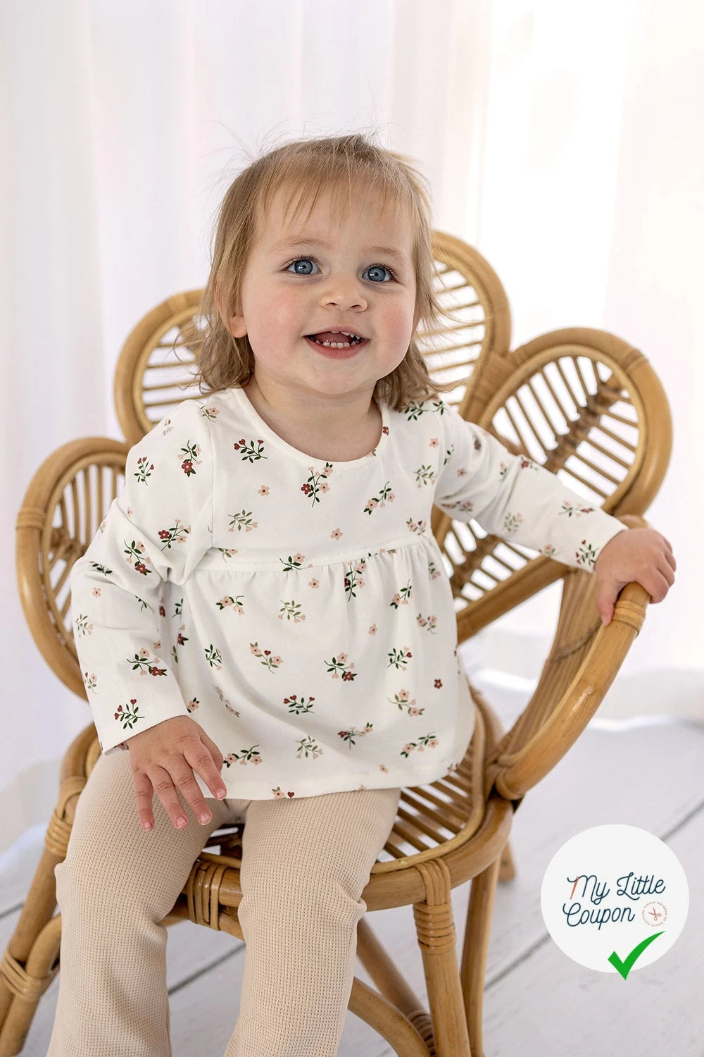 Jersey de coton fleurs blanc cassé