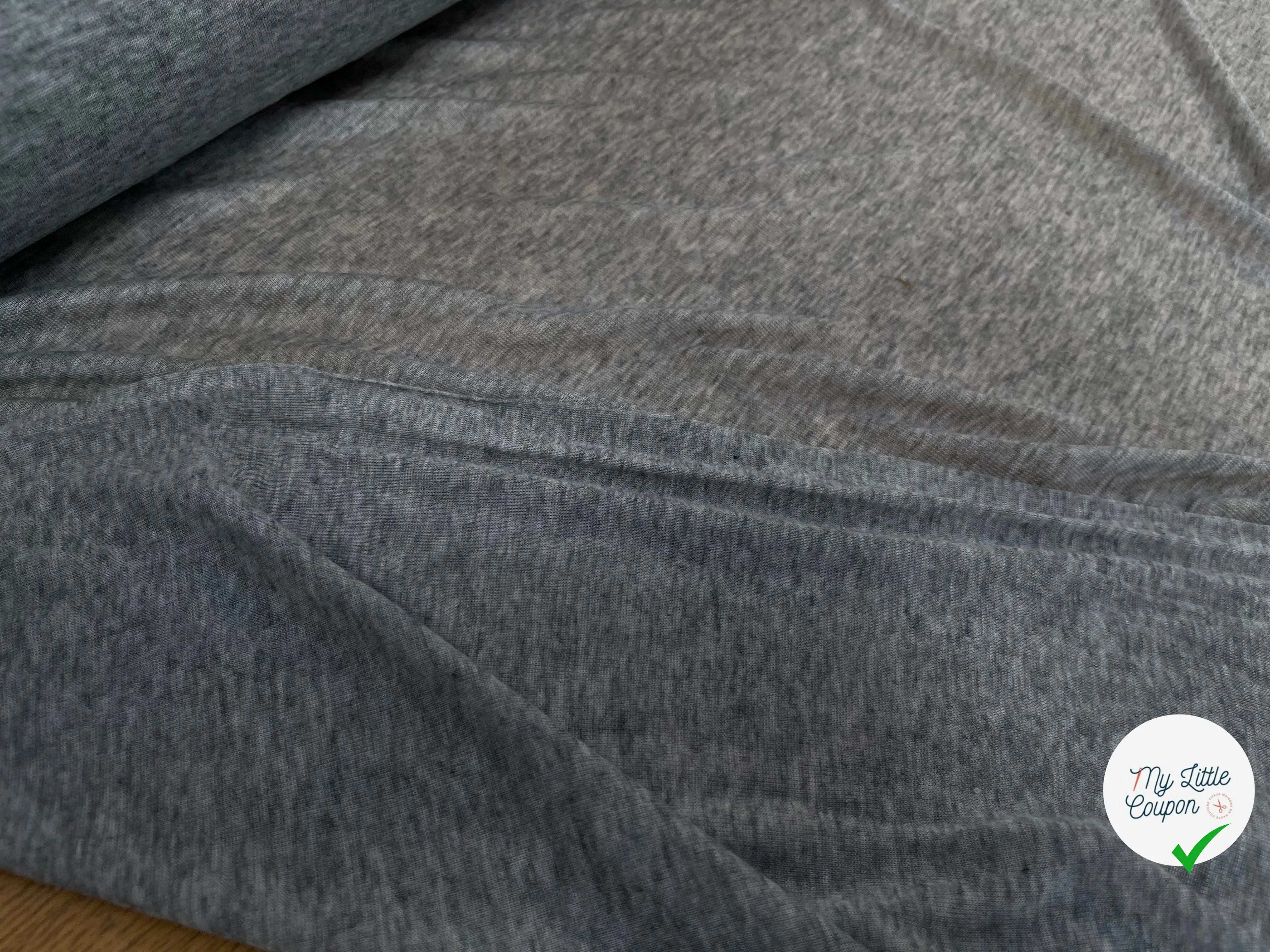 JERSEY DE COTON GRIS CLAIR - My Little Coupon