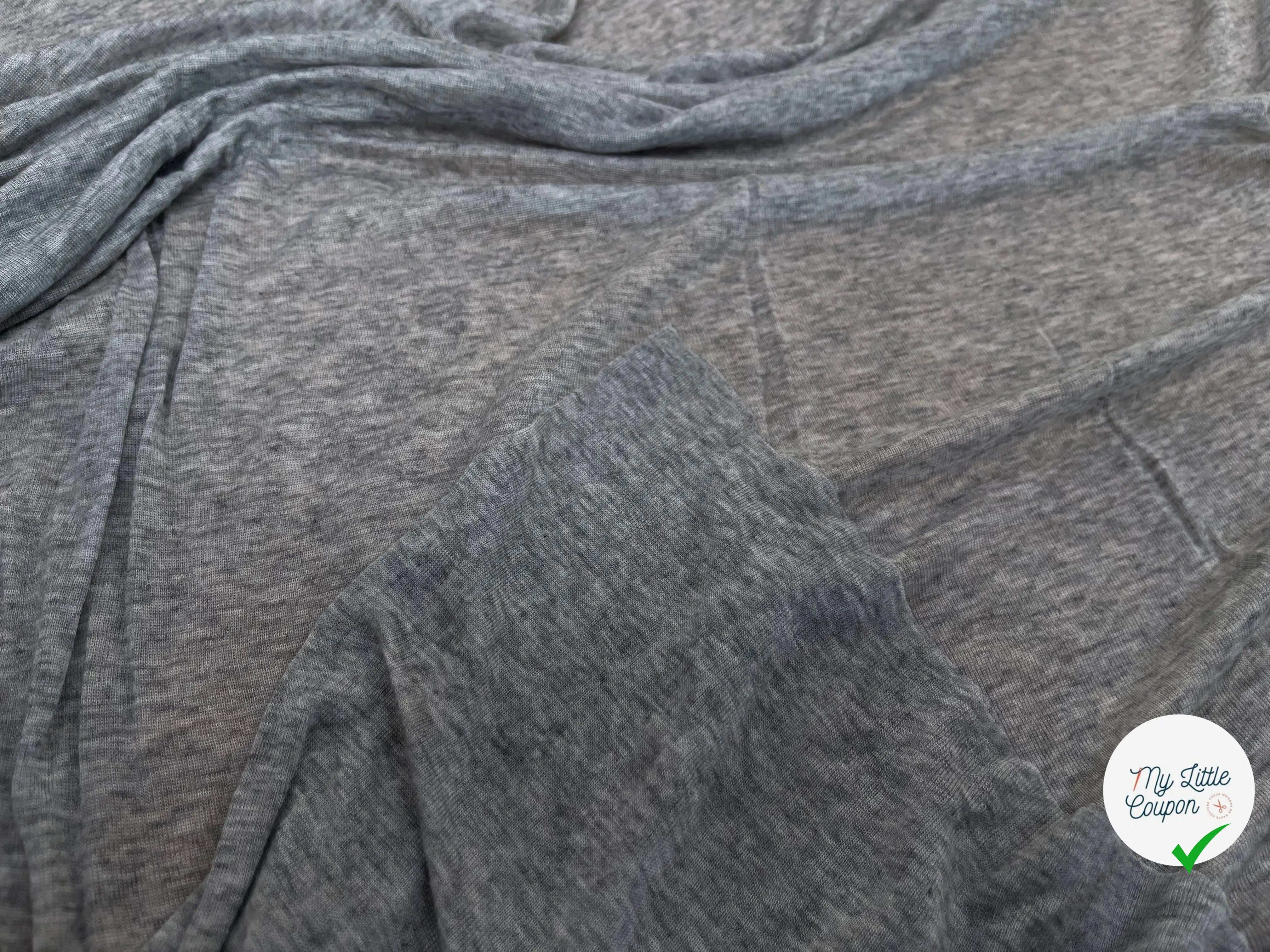 JERSEY DE COTON GRIS CLAIR - My Little Coupon