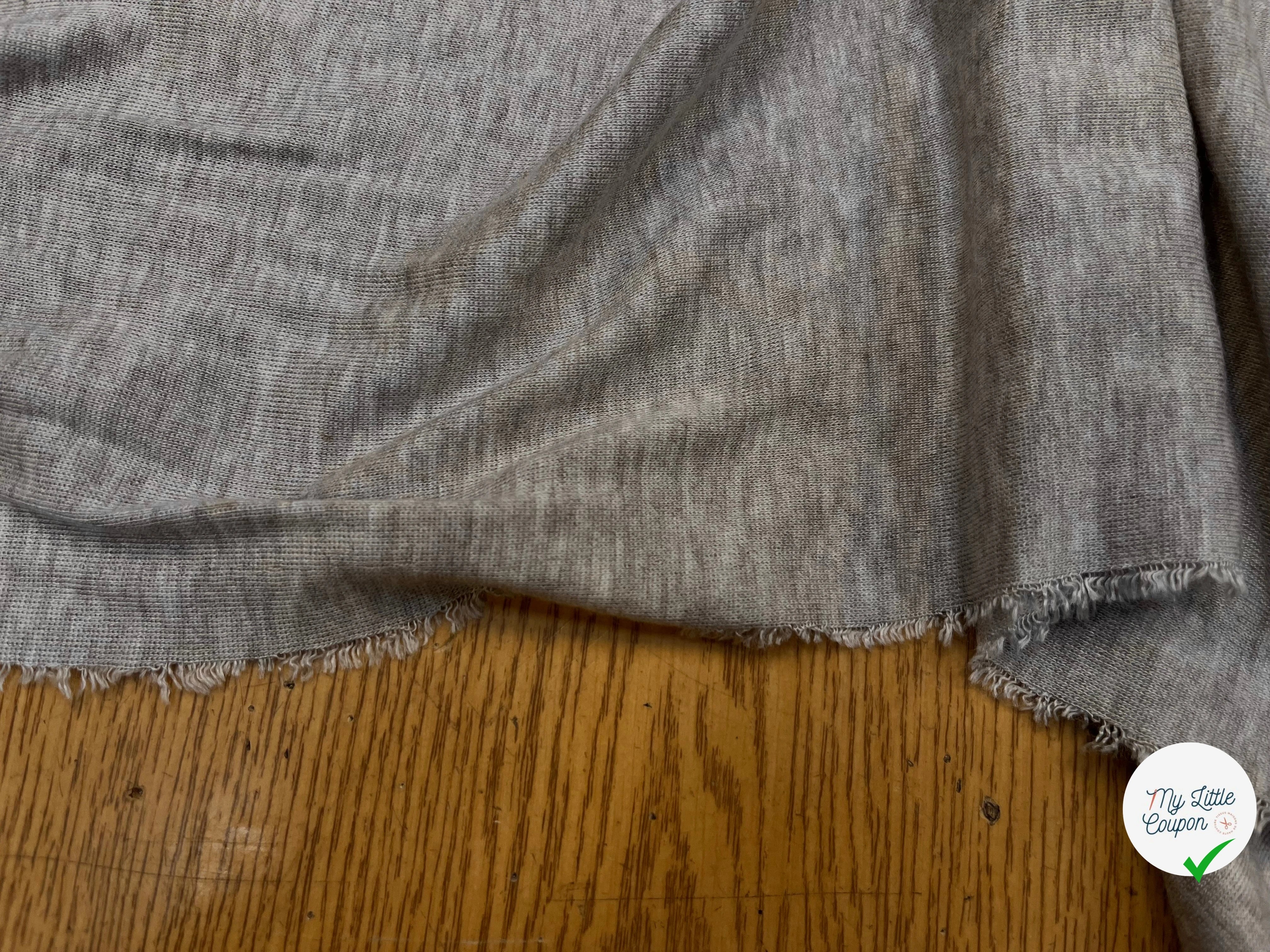 JERSEY DE COTON GRIS MARRON CLAIR - My Little Coupon