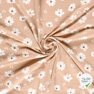 JERSEY DE COTON IMPRIMÉ FLEURS ROSE - My Little Coupon