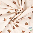 JERSEY DE COTON IMPRIMÉ OURS FOND SABLE - My Little Coupon