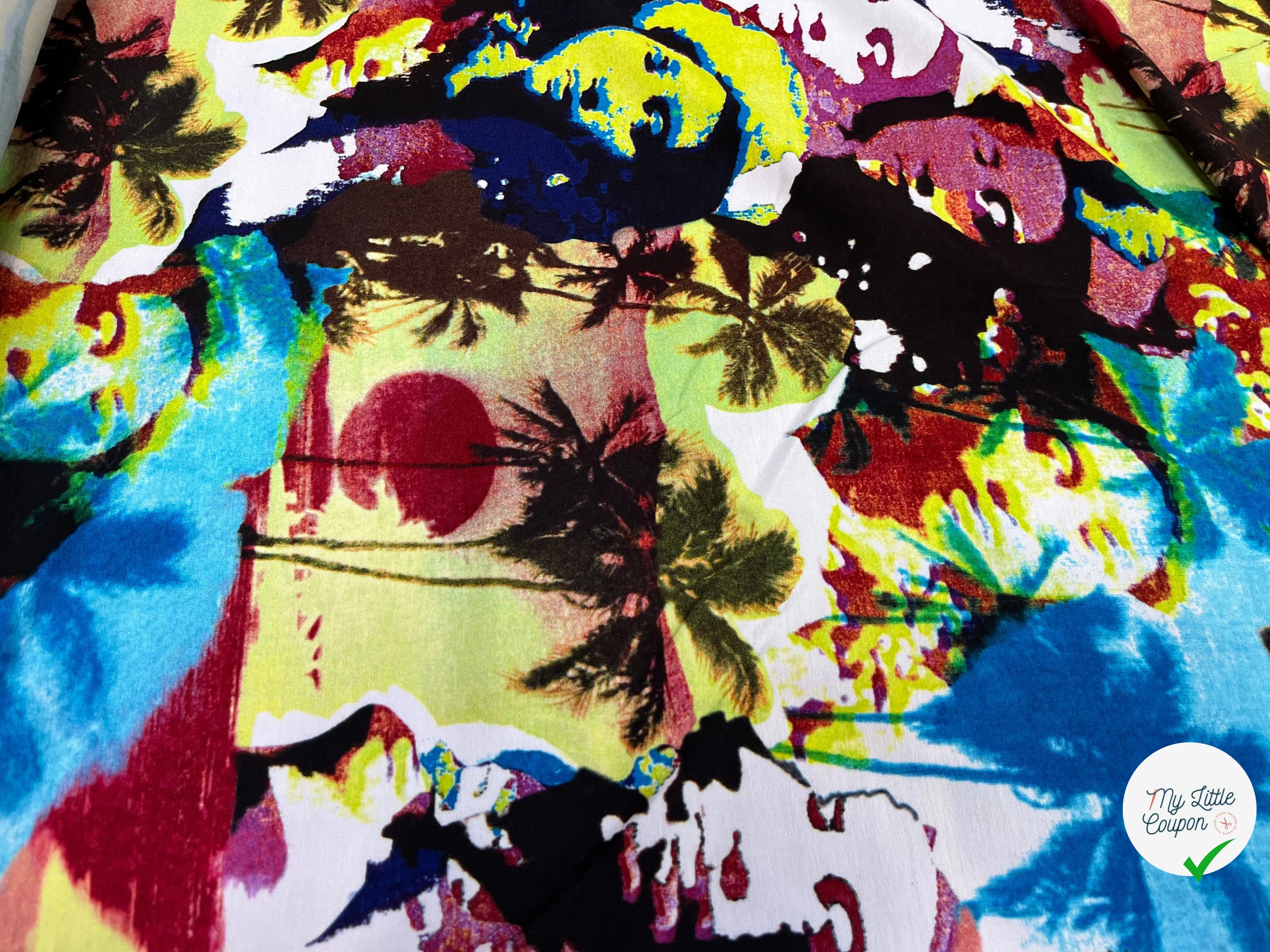 JERSEY DE COTON IMPRIMÉ POP ART - My Little Coupon