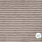 JERSEY DE COTON IMPRIMÉ RAYURES FOND SABLE - My Little Coupon