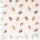 JERSEY DE COTON IMPRIMÉ TETE DE CHEVAUX FOND SABLE - My Little Coupon