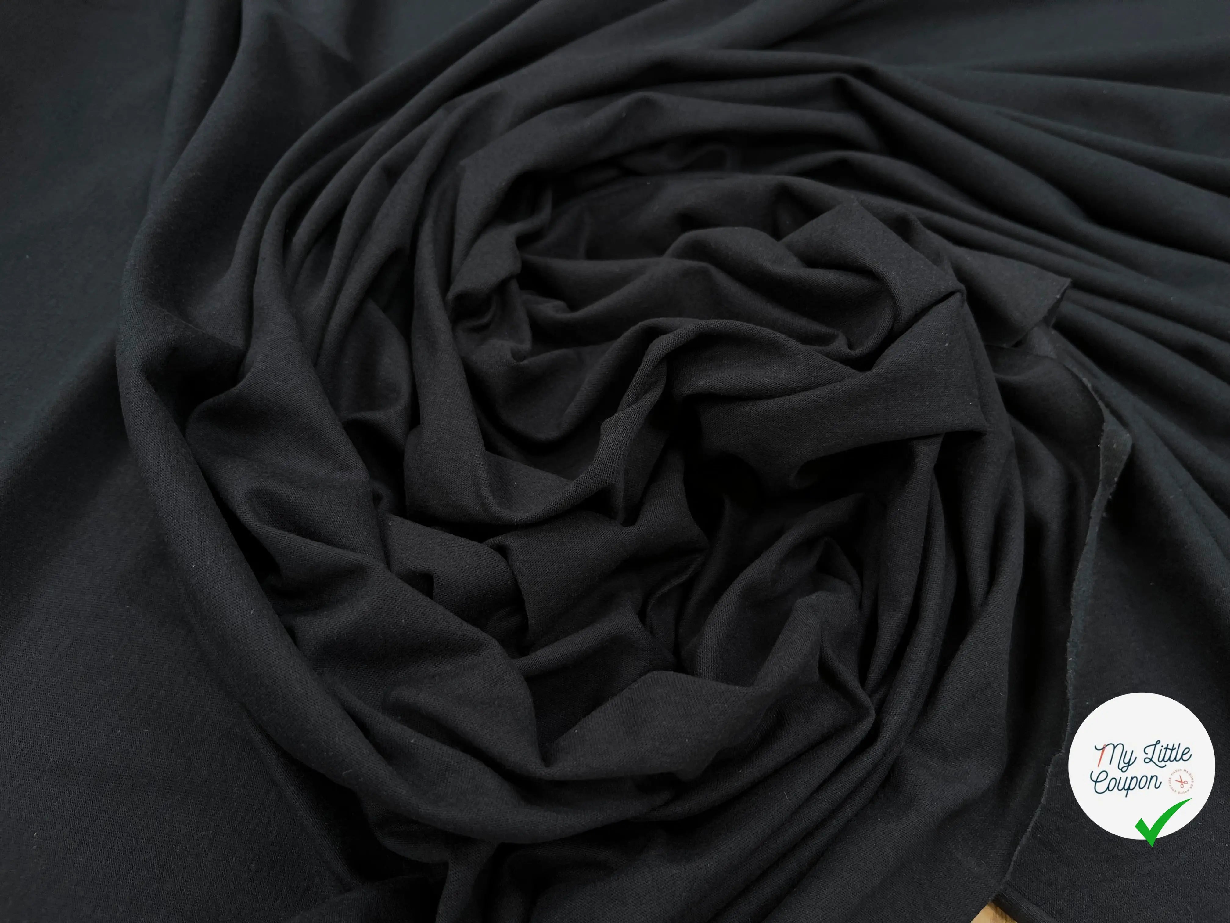 JERSEY DE COTON MARINE NOIR - My Little Coupon