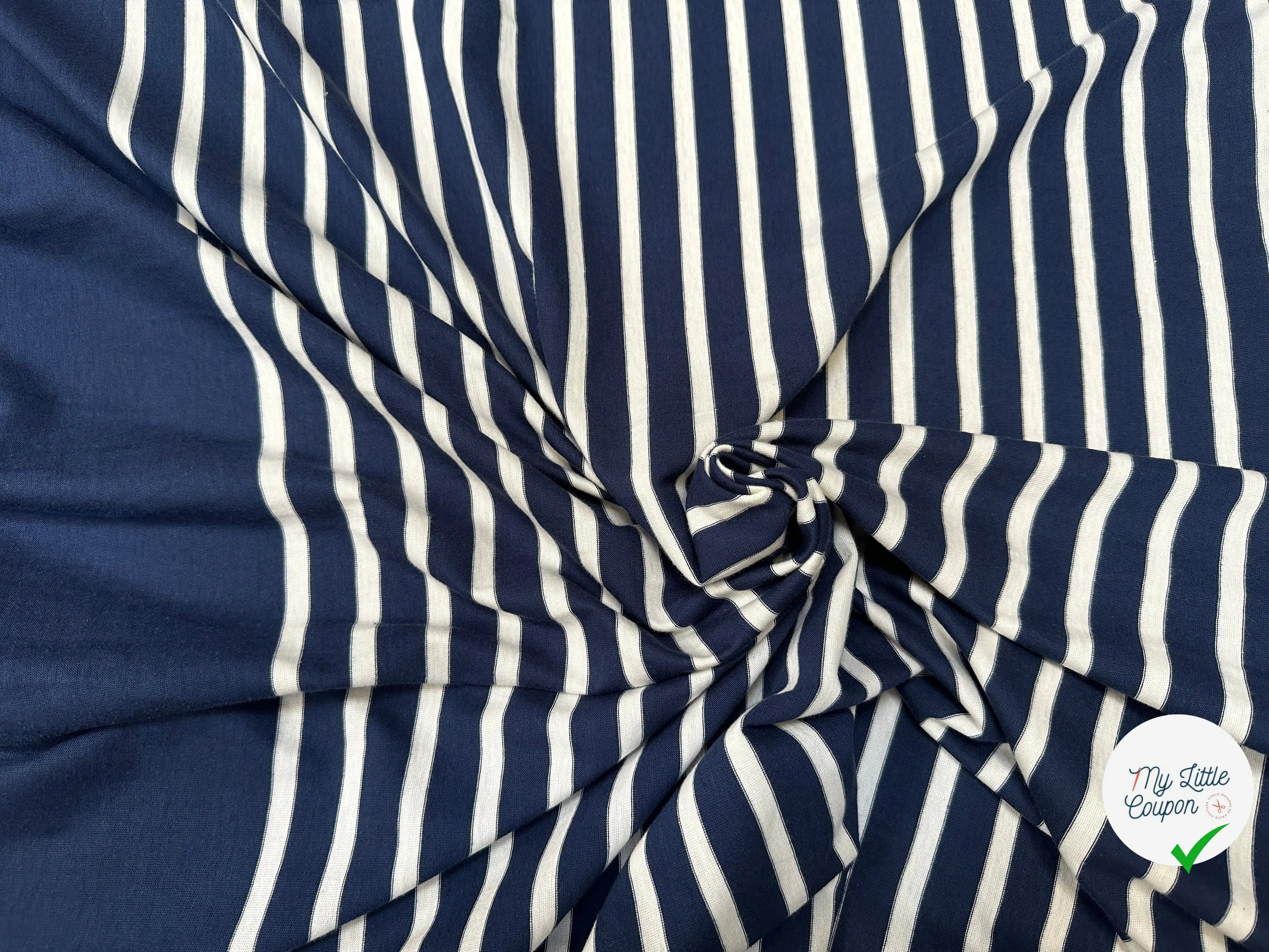 JERSEY DE COTON MARINE RAYURES - My Little Coupon
