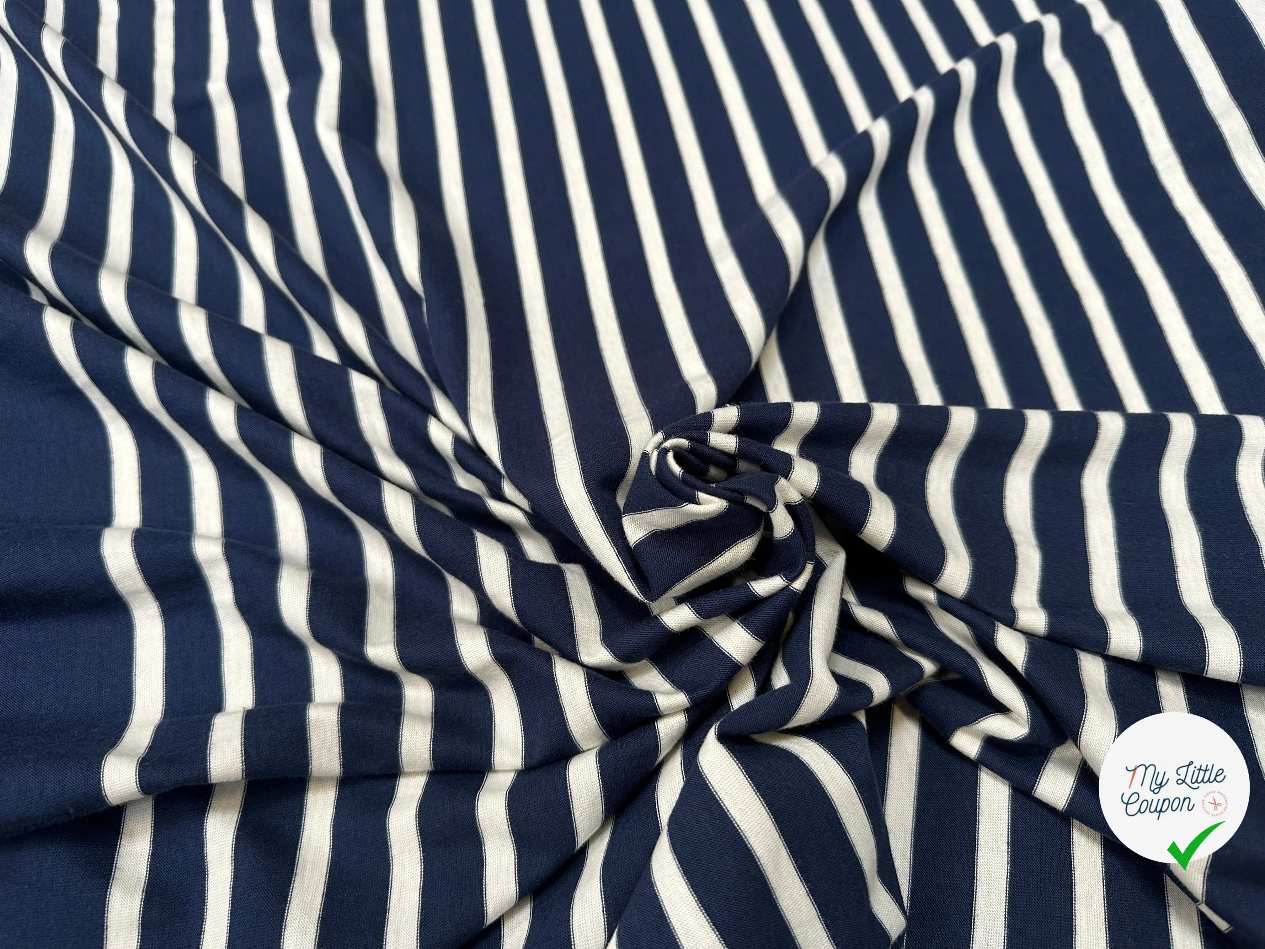 JERSEY DE COTON MARINE RAYURES - My Little Coupon