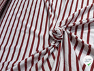 JERSEY DE COTON MARINIÈRE RAYURES NEIGE/TERRA CHINE - My Little Coupon
