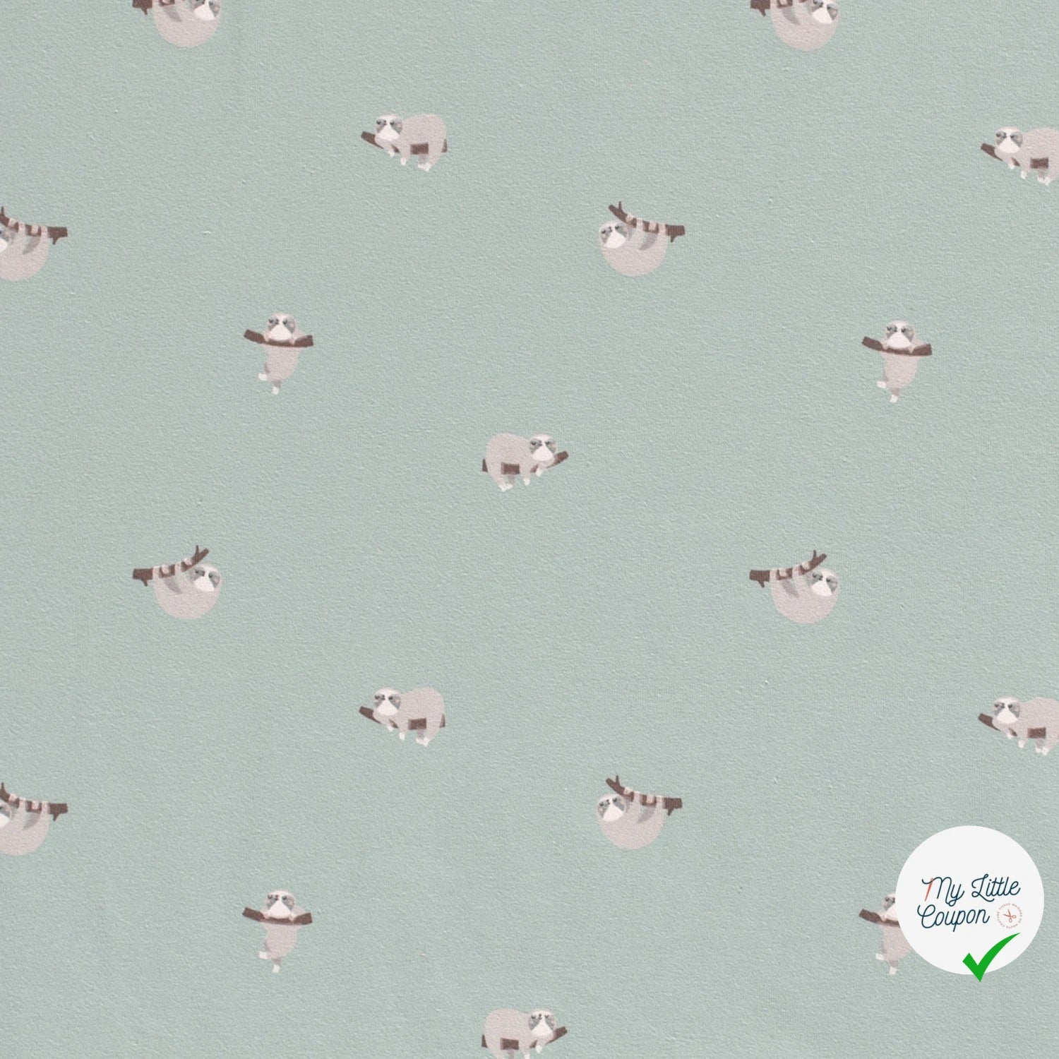 Jersey de coton paresseux bleu bébé