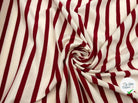 JERSEY DE COTON RAYURES ROUGE PERSAN FOND BEIGE ÉCRU - My Little Coupon - tissu - coudre