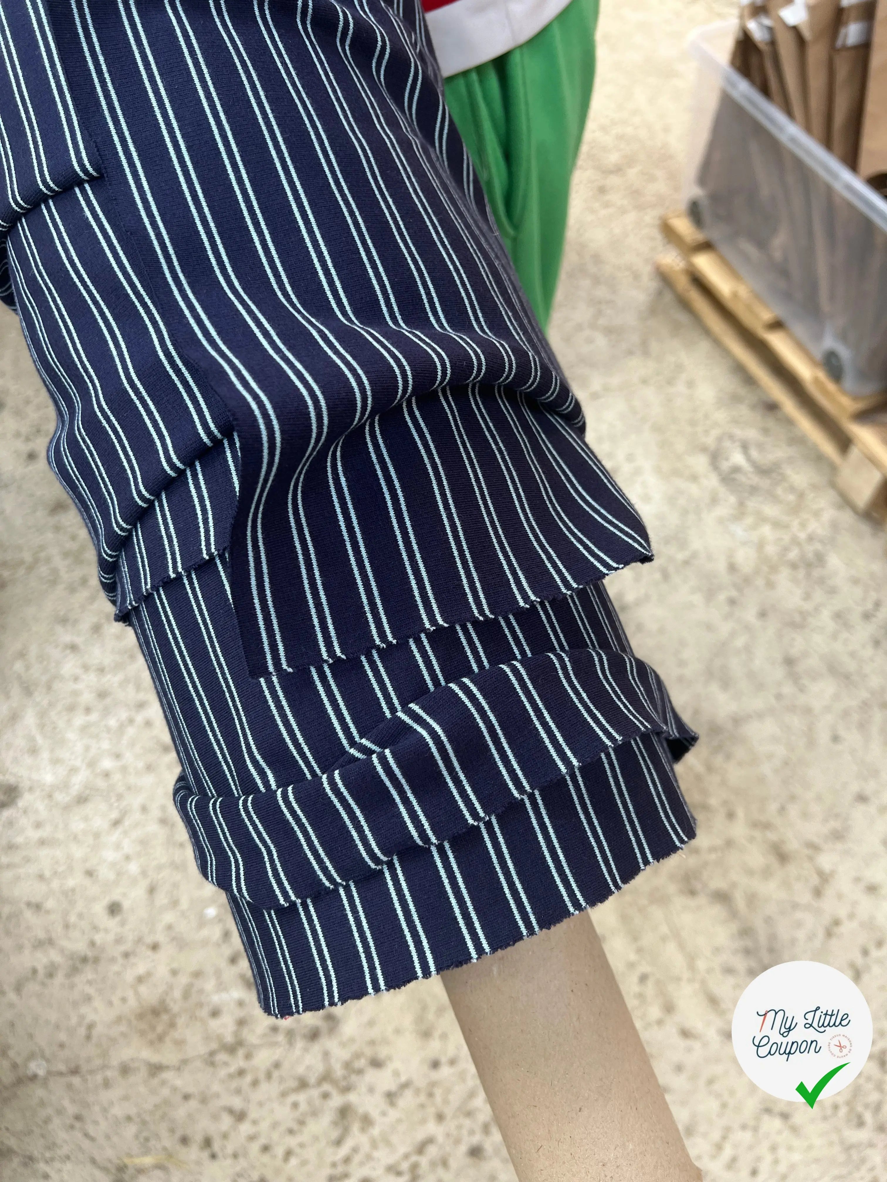 JERSEY DE COTON RAYURES SERIES BLEU CIEL - My Little Coupon
