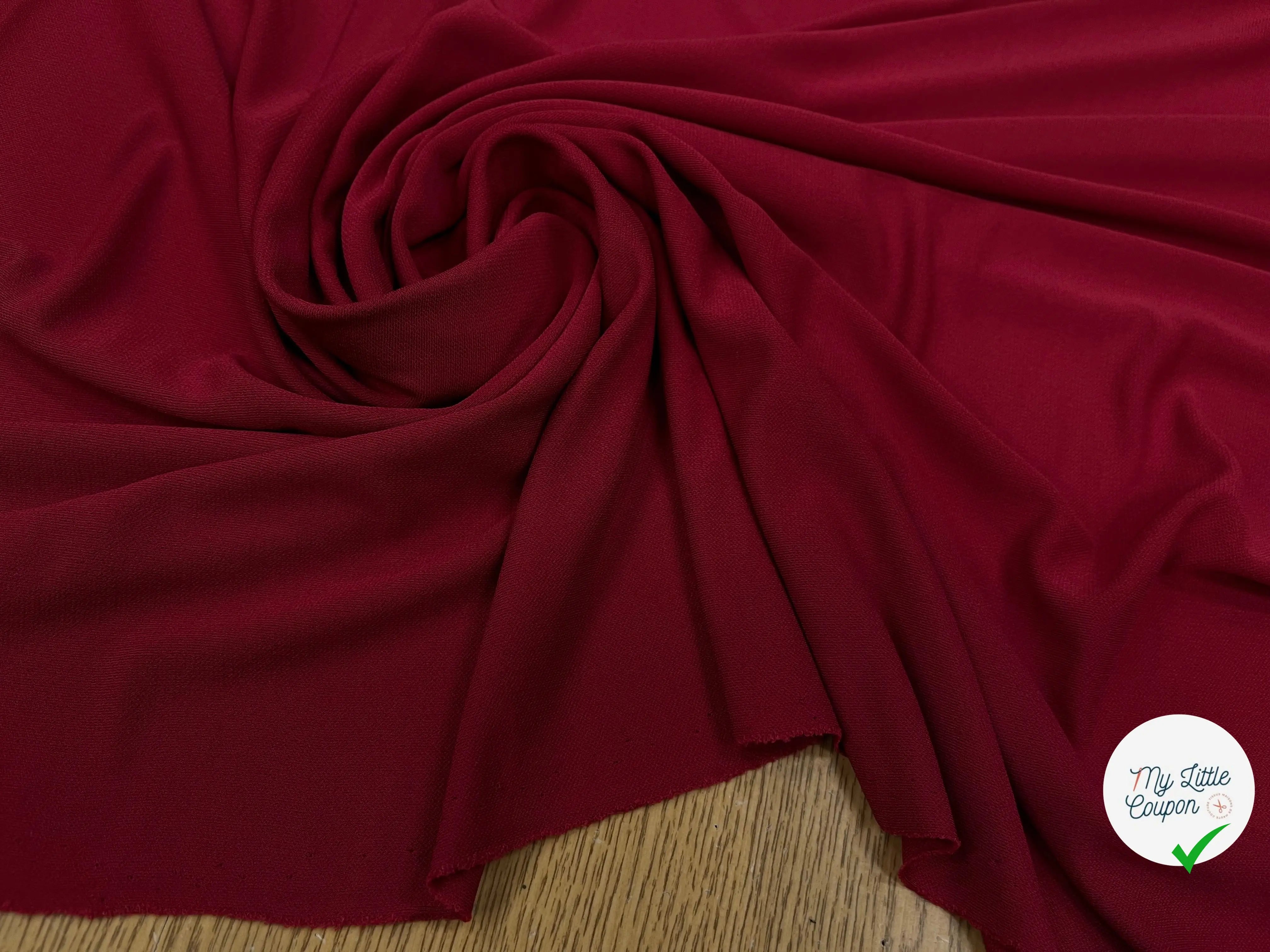 JERSEY DE COTON STRETCH ROUGE RUBY - My Little Coupon