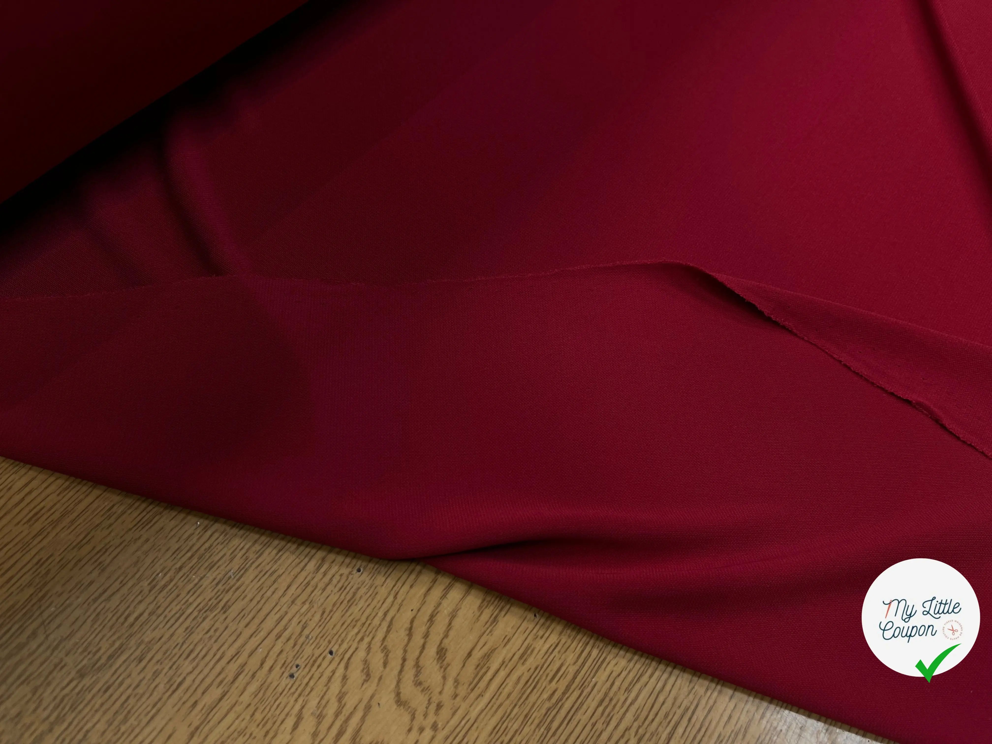 JERSEY DE COTON STRETCH ROUGE RUBY - My Little Coupon