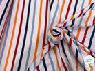 JERSEY DE COTON SUPER DOUX STRETCH MULTICOLORE BLEU ORANGE ROUGE FABRICATION RÉGION DE TROYES 🇫🇷 - My Little Coupon