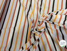 JERSEY DE COTON SUPER DOUX STRETCH RAYURES MULTICOLORES ORANGE JAUNE NOIR FABRICATION RÉGION DE TROYES 🇫🇷 - My Little Coupon