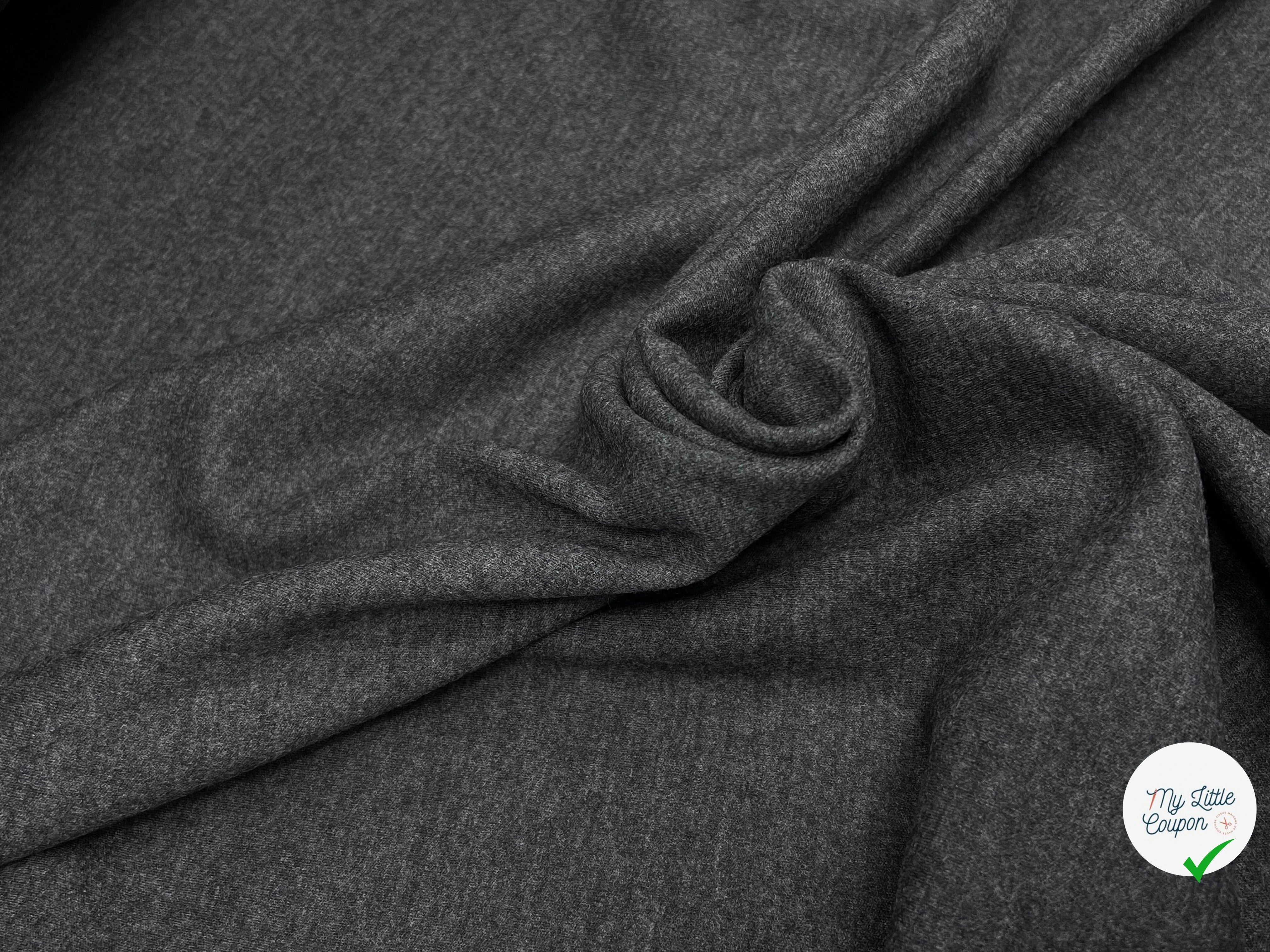 JERSEY DE LAINE LOURD STRETCH GRIS 100% LAINE - My Little Coupon
