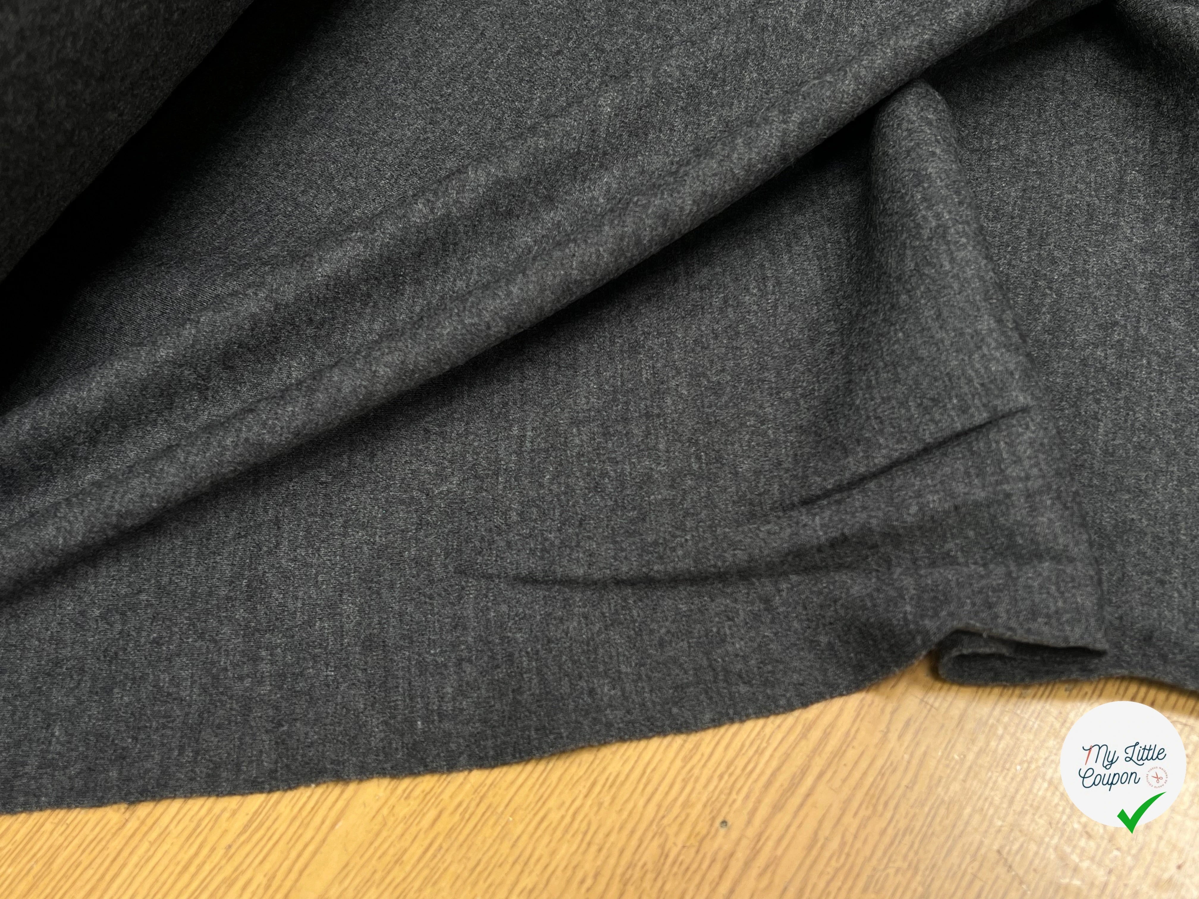JERSEY DE LAINE LOURD STRETCH GRIS 100% LAINE - My Little Coupon