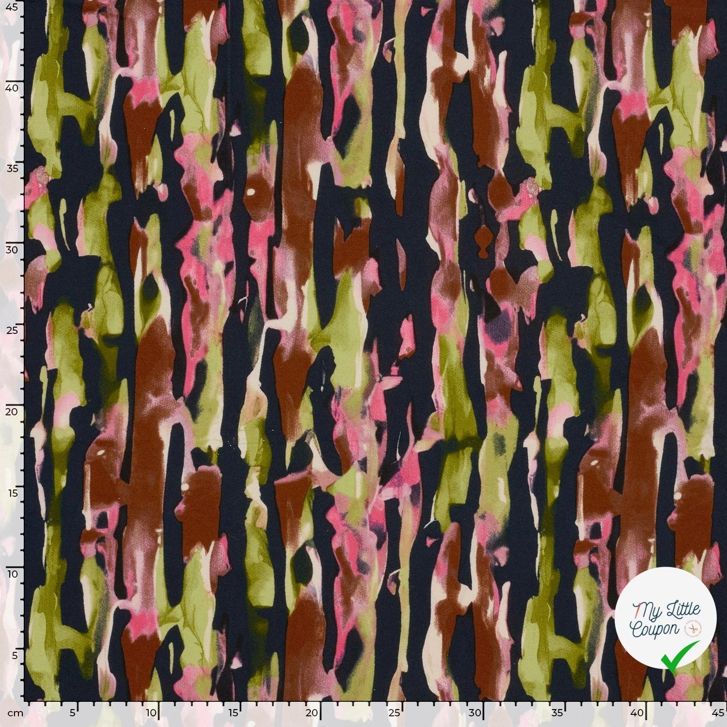 Jersey de viscose abstrait fuchsia