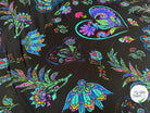 JERSEY FLUIDE VISCOSE DE COULEUR VEGETALE FOND NOIR - My Little Coupon
