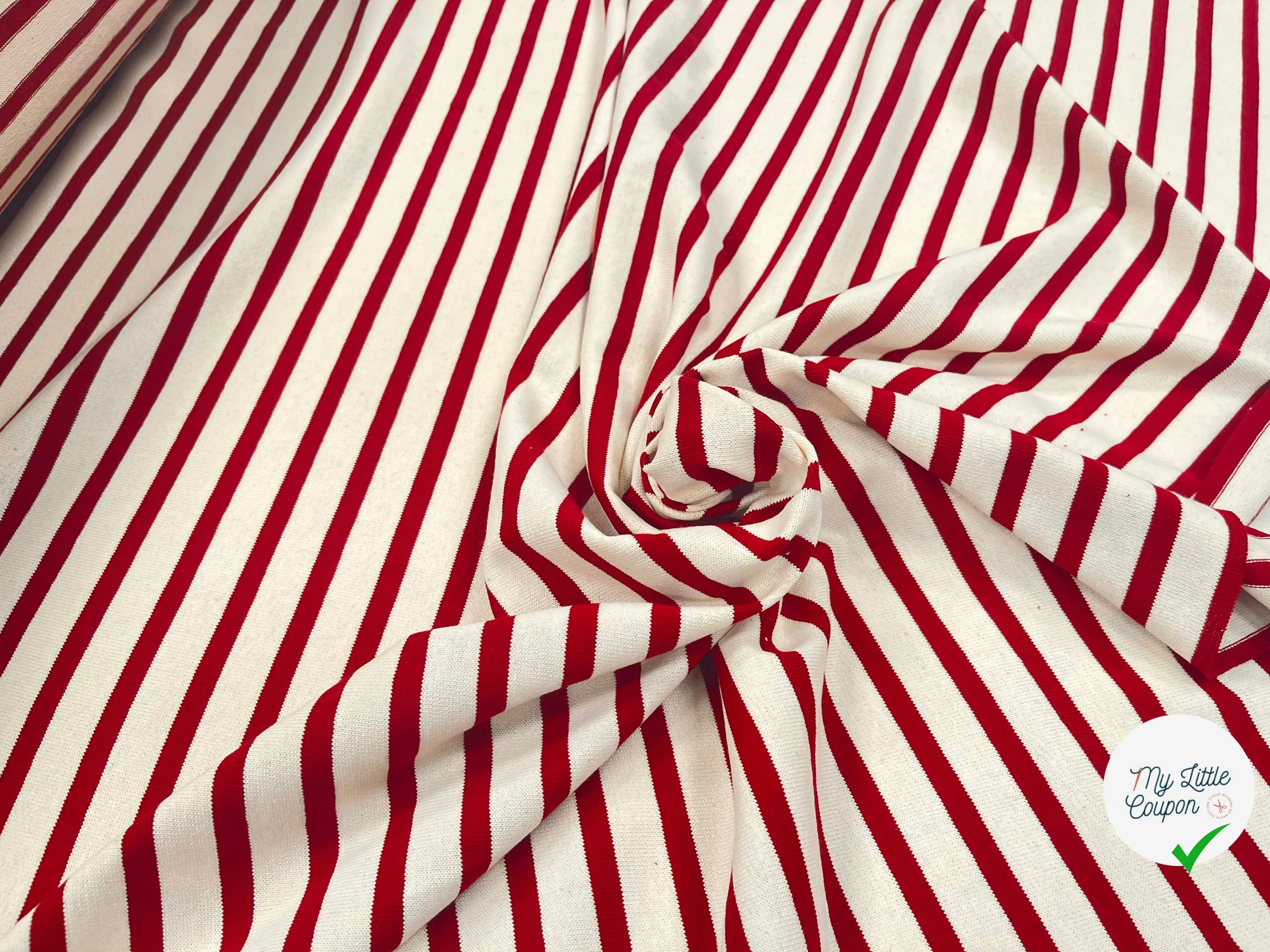 JERSEY LOURD CREME ROUGE PERSAN MADE IN FRANCE - My Little Coupon