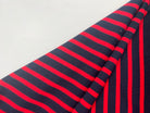 JERSEY LOURD FOND MARINE RAYURES ROUGE MSO