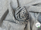 JERSEY MAILLE À RAYURES EPAISSES BLEU JEAN - My Little Coupon