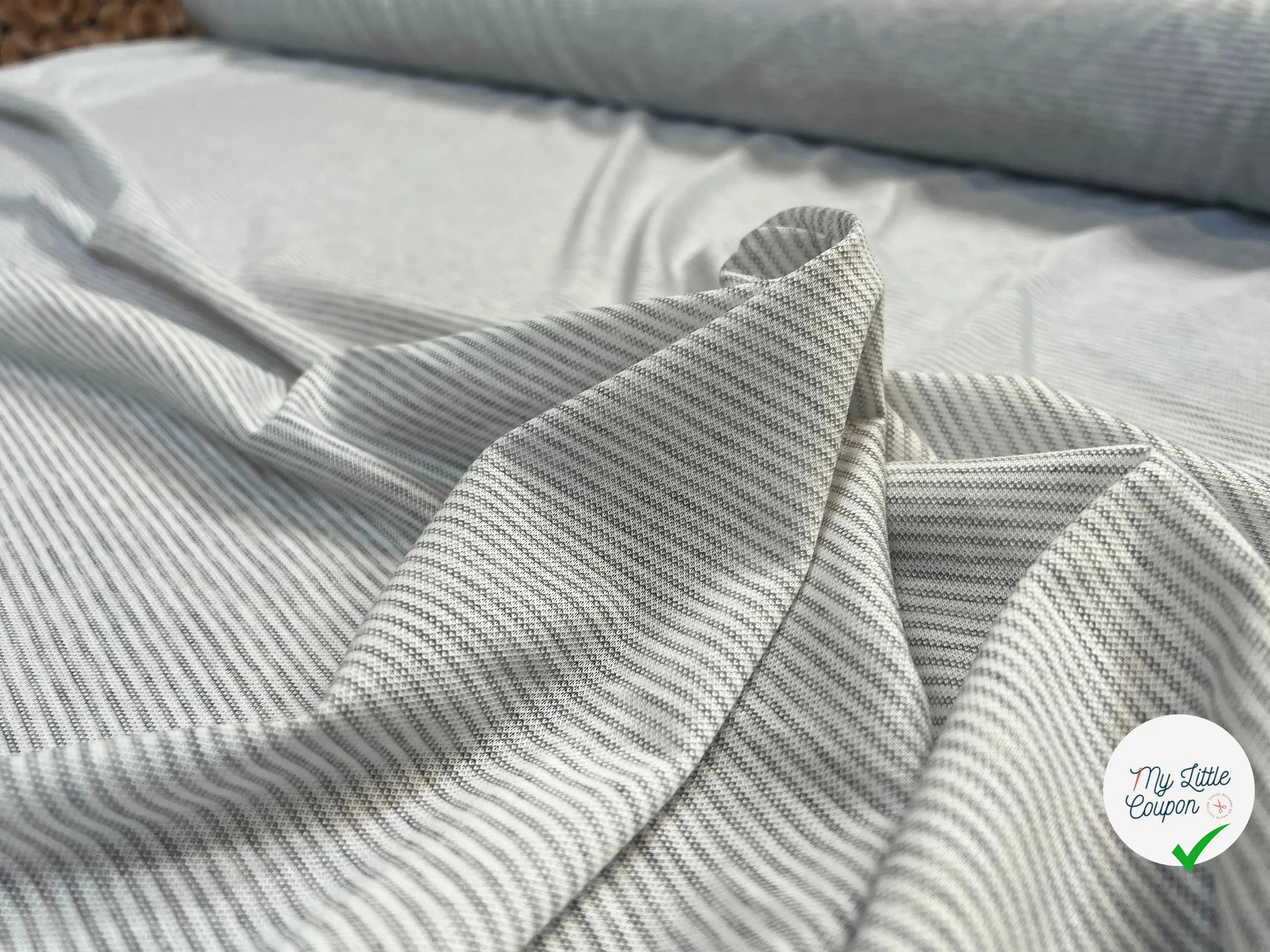 JERSEY MAILLE À RAYURES GRIS - My Little Coupon