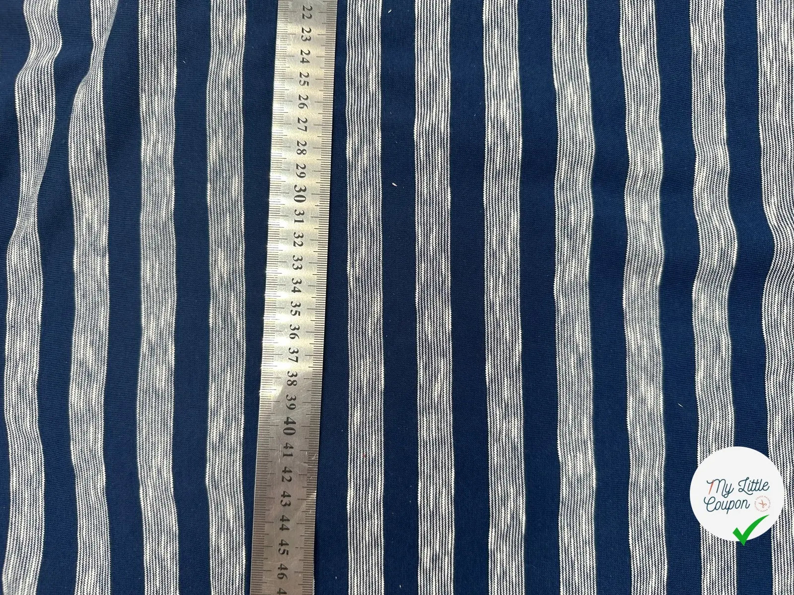 JERSEY MARINE RAYURES STYLISÉES ÉCRU MSO